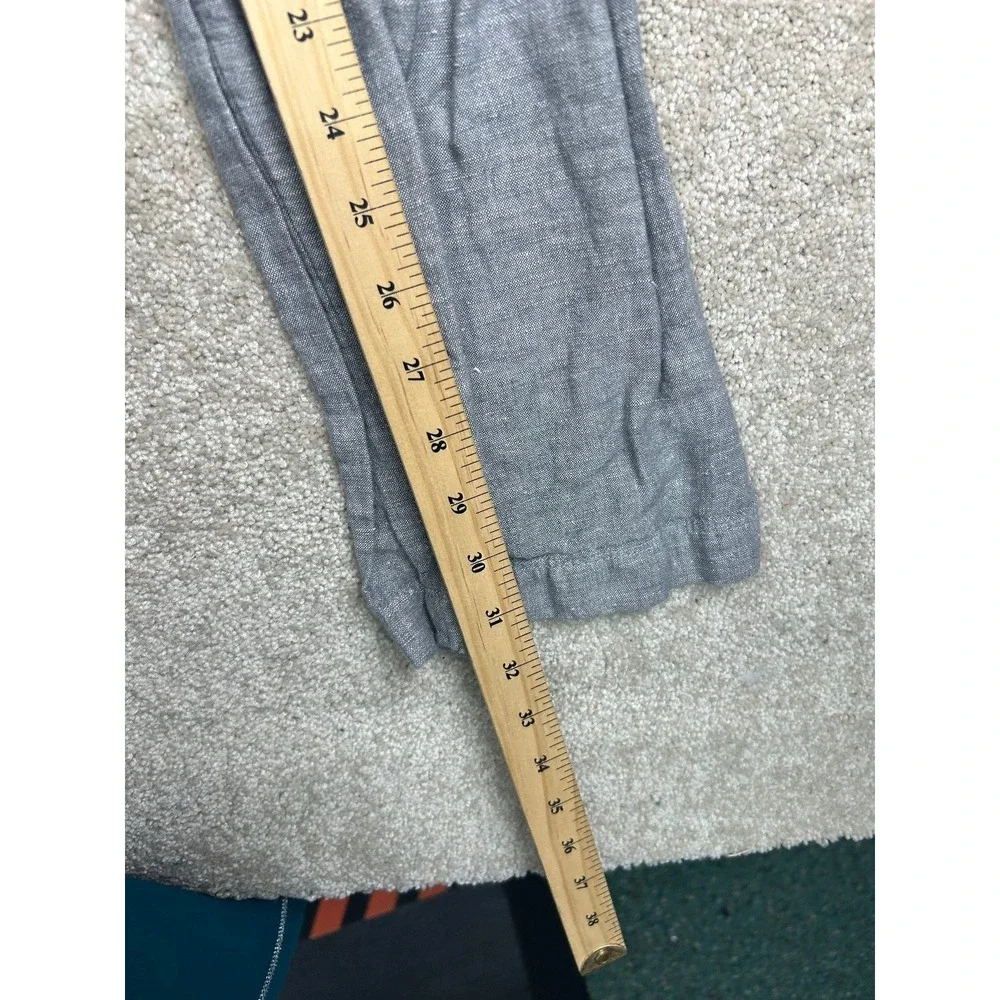 BANANA REPUBLIC Pants Women's Gray Size 4 Linen Blend Drawstring Pockets